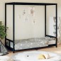 vidaXL Estructura de cama para niños madera de pino negro 80x200 cm vidaXL Estructura de cama para niños madera de pino negro 80x200 cm