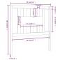 vidaXL Cabecero madera maciza de pino gris 96x4x100 cm vidaXL Cabecero madera maciza de pino gris 96x4x100 cm