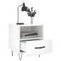 vidaXL Mesita noche 2 uds madera ingeniería blanco brillo 40x35x47,5cm vidaXL Mesita noche 2 uds madera ingeniería blanco brillo 40x35x47,5cm
