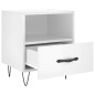 vidaXL Mesita noche 2 uds madera ingeniería blanco brillo 40x35x47,5cm vidaXL Mesita noche 2 uds madera ingeniería blanco brillo 40x35x47,5cm