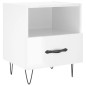 vidaXL Mesita noche 2 uds madera ingeniería blanco brillo 40x35x47,5cm vidaXL Mesita noche 2 uds madera ingeniería blanco brillo 40x35x47,5cm