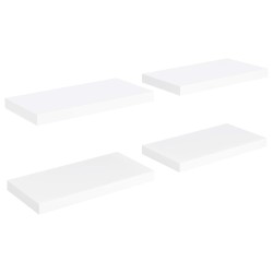 vidaXL Estantes flotantes de pared 4 uds blanco MDF 50x23x3,8 cm