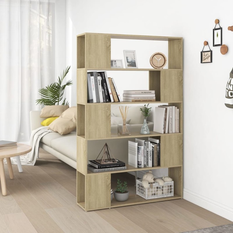 vidaXL Librería separador contrachapada roble Sonoma 100x24x155 cm vidaXL Librería separador contrachapada roble Sonoma 100x24x155 cm
