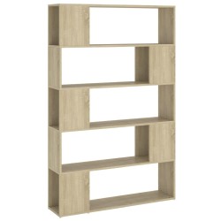 vidaXL Librería separador contrachapada roble Sonoma 100x24x155 cm