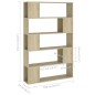 vidaXL Librería separador contrachapada roble Sonoma 100x24x155 cm vidaXL Librería separador contrachapada roble Sonoma 100x24x155 cm