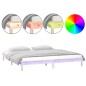 vidaXL Estructura de cama con LED madera maciza 120x200 cm