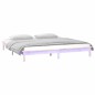 vidaXL Estructura de cama con LED madera maciza 120x200 cm