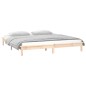 vidaXL Estructura de cama con LED madera maciza 120x200 cm
