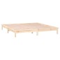 vidaXL Estructura de cama con LED madera maciza 120x200 cm