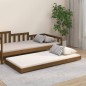 vidaXL Estructura de cama madera maciza de pino marrón miel 75x190 cm vidaXL Estructura de cama madera maciza de pino marrón miel 75x190 cm