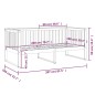 vidaXL Sofá cama madera maciza de pino marrón miel 100x200 cm