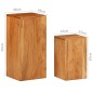 vidaXL Soportes para plantas 2 unidades madera maciza de acacia vidaXL Soportes para plantas 2 unidades madera maciza de acacia
