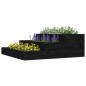 vidaXL Jardinera de madera maciza de pino negro 78x78x27 cm vidaXL Jardinera de madera maciza de pino negro 78x78x27 cm