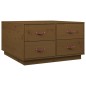 vidaXL Mesa de centro madera maciza de pino marrón miel 80x80x45 cm vidaXL Mesa de centro madera maciza de pino marrón miel 80x80x45 cm