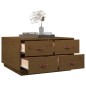 vidaXL Mesa de centro madera maciza de pino marrón miel 80x80x45 cm vidaXL Mesa de centro madera maciza de pino marrón miel 80x80x45 cm
