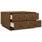 vidaXL Mesa de centro madera maciza de pino marrón miel 80x80x45 cm vidaXL Mesa de centro madera maciza de pino marrón miel 80x80x45 cm
