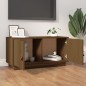vidaXL Mueble de TV madera maciza de pino marrón miel 80x34x40 cm vidaXL Mueble de TV madera maciza de pino marrón miel 80x34x40 cm
