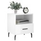 vidaXL Mesita noche 2 uds madera ingeniería blanco brillo 40x35x47,5cm vidaXL Mesita noche 2 uds madera ingeniería blanco brillo 40x35x47,5cm