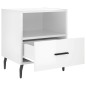 vidaXL Mesita noche 2 uds madera ingeniería blanco brillo 40x35x47,5cm vidaXL Mesita noche 2 uds madera ingeniería blanco brillo 40x35x47,5cm