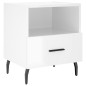 vidaXL Mesita noche 2 uds madera ingeniería blanco brillo 40x35x47,5cm vidaXL Mesita noche 2 uds madera ingeniería blanco brillo 40x35x47,5cm