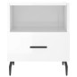 vidaXL Mesita noche 2 uds madera ingeniería blanco brillo 40x35x47,5cm vidaXL Mesita noche 2 uds madera ingeniería blanco brillo 40x35x47,5cm