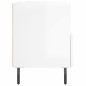vidaXL Mesita noche 2 uds madera ingeniería blanco brillo 40x35x47,5cm vidaXL Mesita noche 2 uds madera ingeniería blanco brillo 40x35x47,5cm