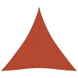 vidaXL Toldo de vela HDPE terracota 160 g/m² 4,5x4,5x4,5 m