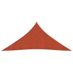 vidaXL Toldo de vela HDPE terracota 160 g/m² 4,5x4,5x4,5 m