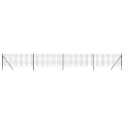 vidaXL Cerca de alambre de acero galvanizado gris antracita 1x10 m