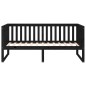 vidaXL Sofá cama madera maciza de pino negro 90x200 cm vidaXL Sofá cama madera maciza de pino negro 90x200 cm