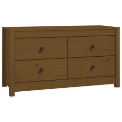 vidaXL Armario auxiliar madera maciza de pino marrón miel 100x40x54 cm