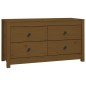 vidaXL Armario auxiliar madera maciza de pino marrón miel 100x40x54 cm