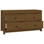vidaXL Armario auxiliar madera maciza de pino marrón miel 100x40x54 cm