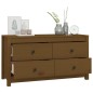 vidaXL Armario auxiliar madera maciza de pino marrón miel 100x40x54 cm