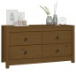 vidaXL Armario auxiliar madera maciza de pino marrón miel 100x40x54 cm