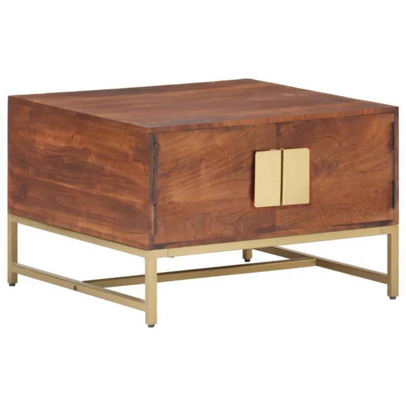 vidaXL Mesa de centro madera maciza de acacia marrón miel 67x67x45 cm vidaXL Mesa de centro madera maciza de acacia marrón miel 67x67x45 cm