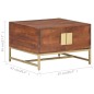 vidaXL Mesa de centro madera maciza de acacia marrón miel 67x67x45 cm vidaXL Mesa de centro madera maciza de acacia marrón miel 67x67x45 cm