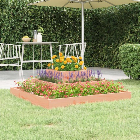 vidaXL Jardinera de madera maciza de abeto douglas 80x80x27 cm