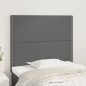 vidaXL Cabeceros 2 unidades de cuero sintético gris 90x5x78/88cm vidaXL Cabeceros 2 unidades de cuero sintético gris 90x5x78/88cm