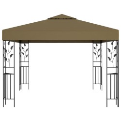 vidaXL Cenador gris taupe 3x3 m 180 g/m²