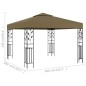 vidaXL Cenador gris taupe 3x3 m 180 g/m² vidaXL Cenador gris taupe 3x3 m 180 g/m²