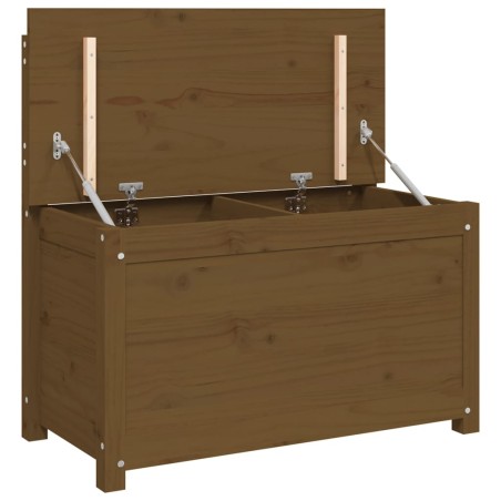 vidaXL Banco de madera maciza pino marrón miel 80x41x77 cm