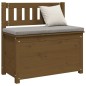 vidaXL Banco de madera maciza pino marrón miel 80x41x77 cm