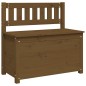 vidaXL Banco de madera maciza pino marrón miel 80x41x77 cm