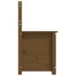 vidaXL Banco de madera maciza pino marrón miel 80x41x77 cm