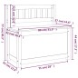 vidaXL Banco de madera maciza pino marrón miel 80x41x77 cm