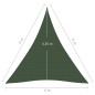 vidaXL Toldo de vela HDPE verde oscuro 160 g/m² 4x5x5 m vidaXL Toldo de vela HDPE verde oscuro 160 g/m² 4x5x5 m