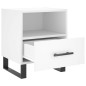 vidaXL Mesita de noche madera de ingeniería blanco 40x35x47,5 cm vidaXL Mesita de noche madera de ingeniería blanco 40x35x47,5 cm
