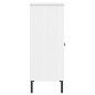 vidaXL Librería patas de metal OSLO madera maciza blanco 90x35x90,5 cm vidaXL Librería patas de metal OSLO madera maciza blanco 90x35x90,5 cm