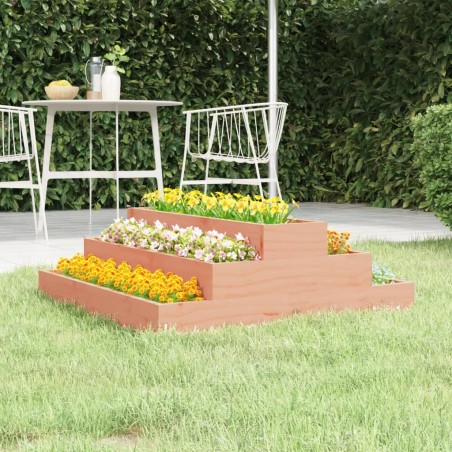 vidaXL Jardinera de madera maciza de abeto douglas 80x80x27 cm